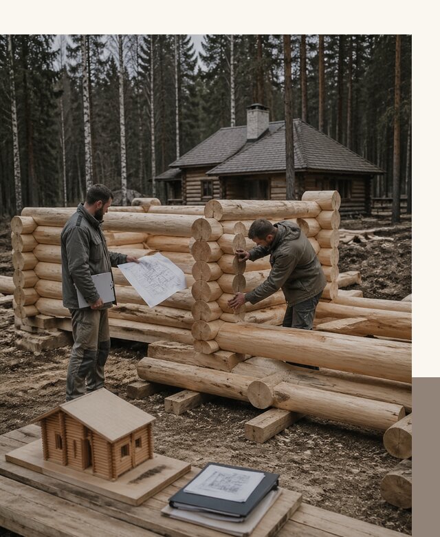 Проектирование и строительство домов из бревна в Чехове